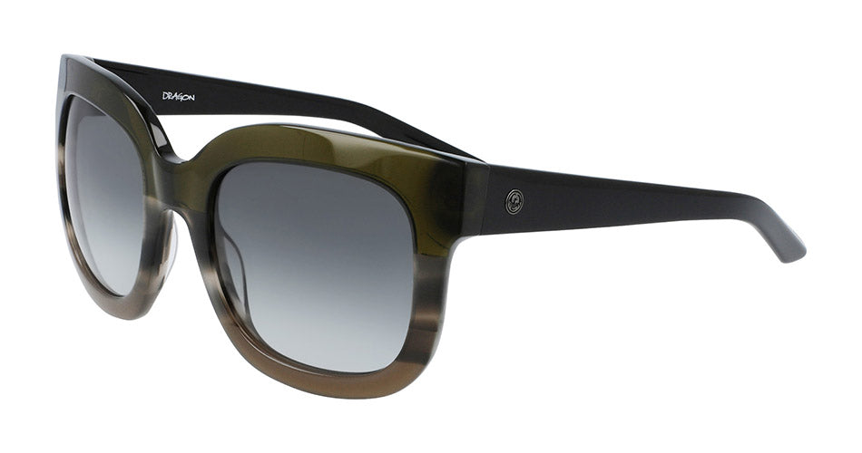 FLO - Olive Horn Gradient with Lumalens Smoke Gradient Lens