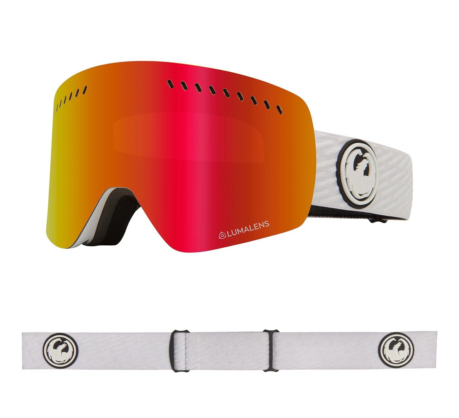NFXs - PK White with Lumalens Red Ionized & Lumalens Pink Ionized Lens
