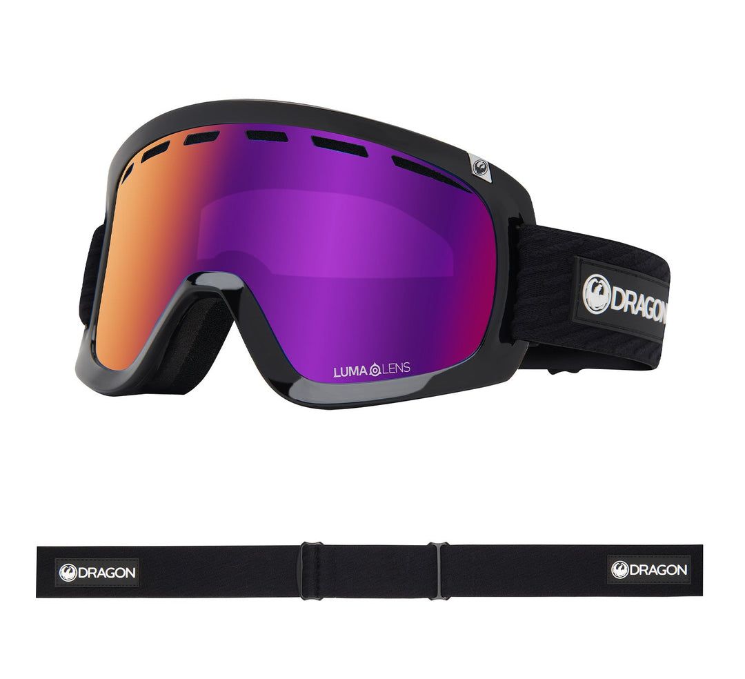 dragon d1 otg goggles D1 OTG - Icon Purple with Lumalens Purple Ionized & Lumalens Amber Lens  DRG184-014