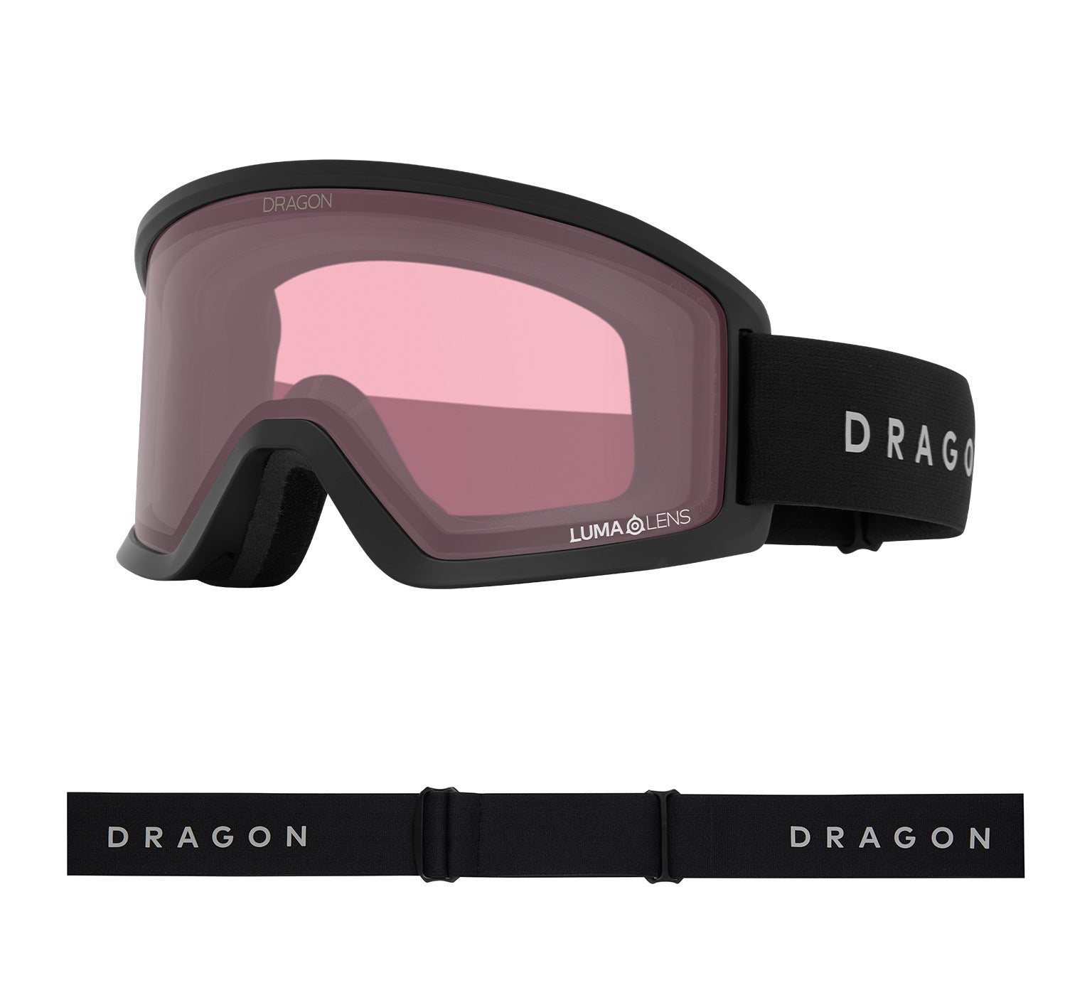 Dragon Alliance X1 Maschera Da Sci Unisex - Doppia Lente Lumalens Red Ionized E Light Rose (Pacco Da 5)