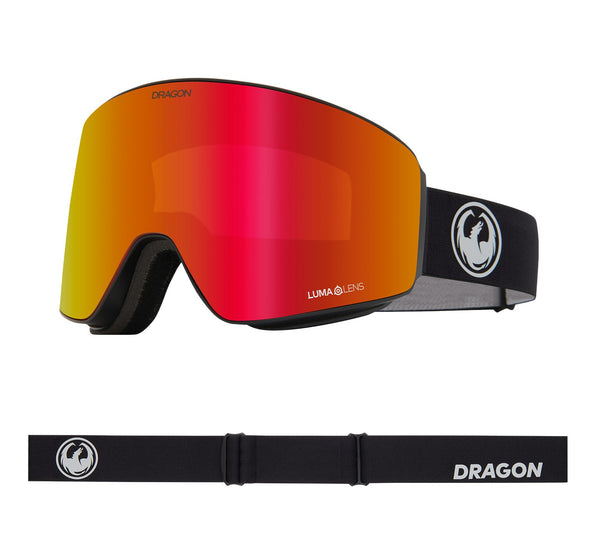 スキー・スノーボードアクセサリー DRAGON PXV LUMALENS PXV - Nouveau Black with Lumalens Red Ionized & Lumalens Light