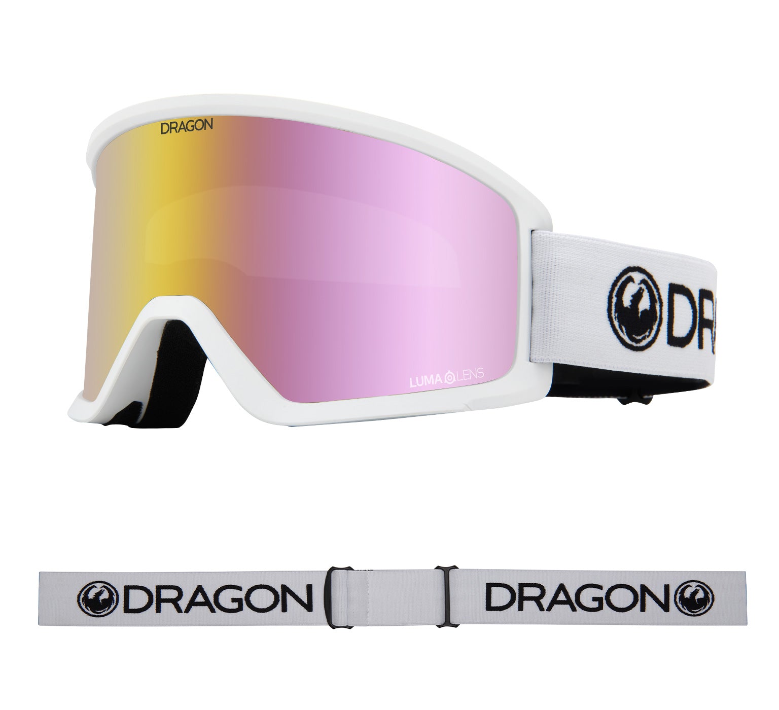 DX3 OTG - White with Lumalens Pink Ionized Lens 40494-101 - Dragon